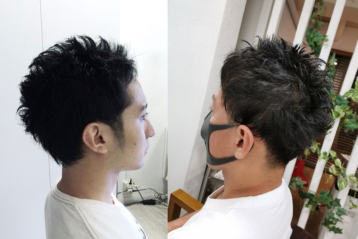 台北民生社區日系美髮髮廊剪到有自然倦的男子髮型