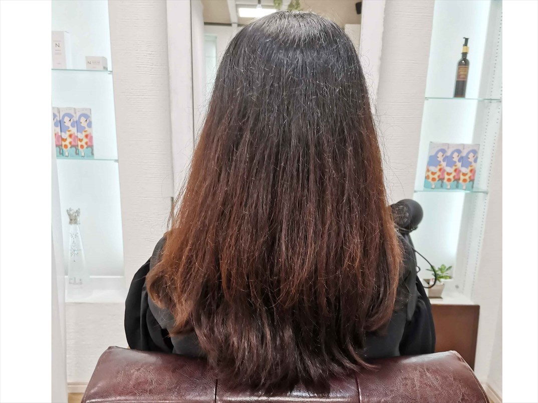 台北松山區Relax hair日系美髮沙龍髪質改善護髮的模特兒做前照片
