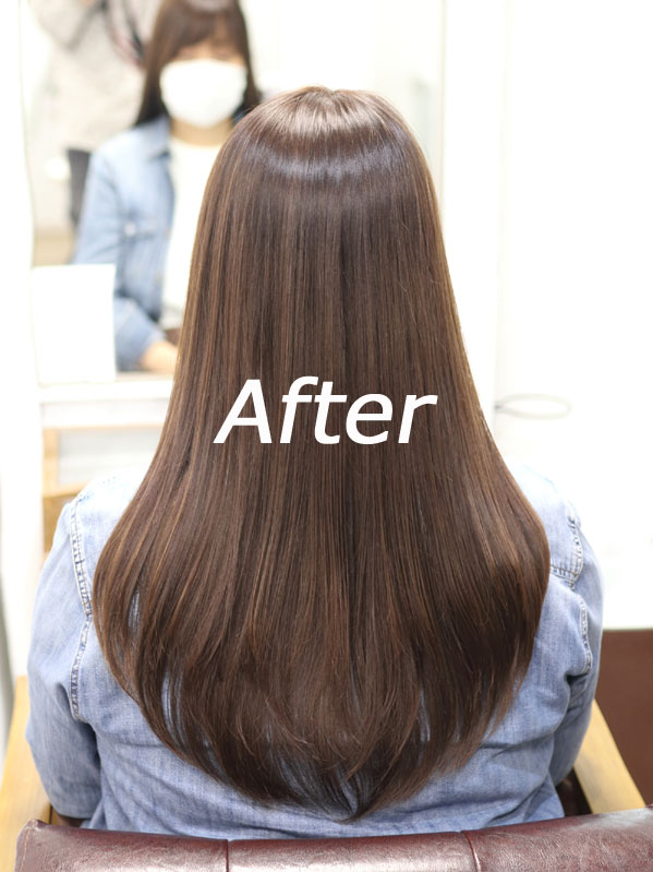 台北日本人美髮沙龍改善髮質護髮做完後的樣子0