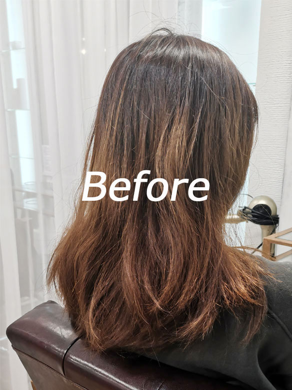 台北日本人美容室髪質改善トリートメントビフォー3