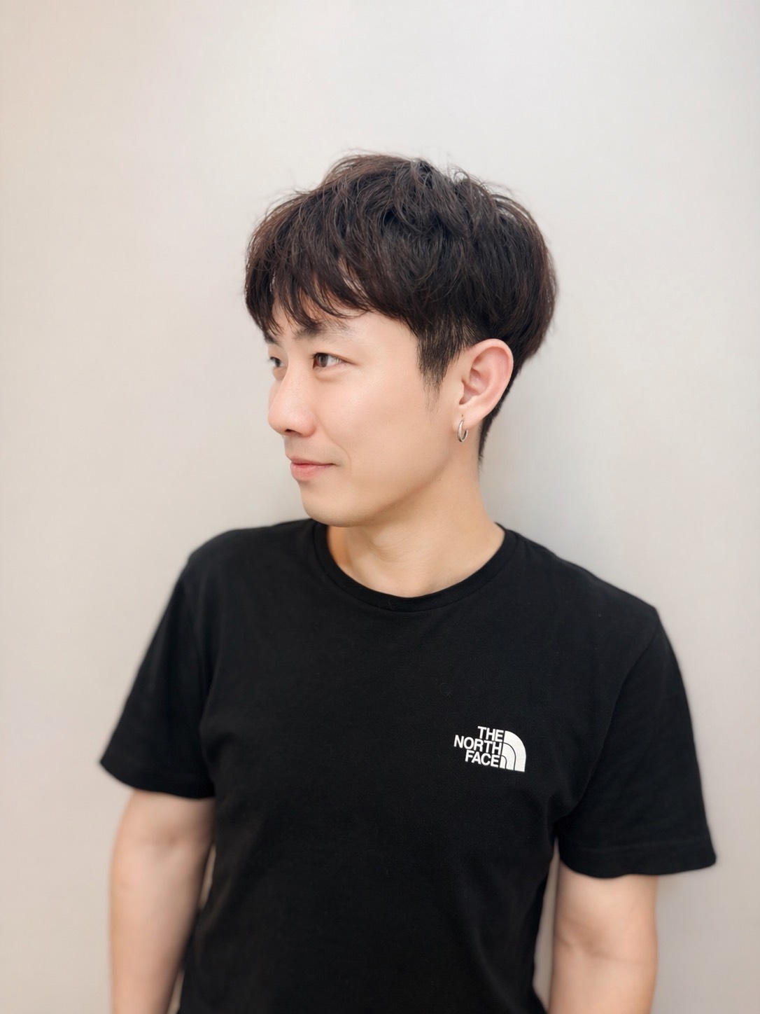 男生自然微彎燙 正面