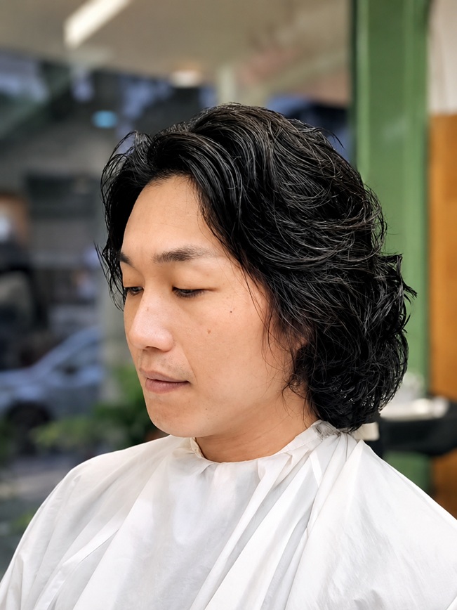 成熟感分線波紋燙